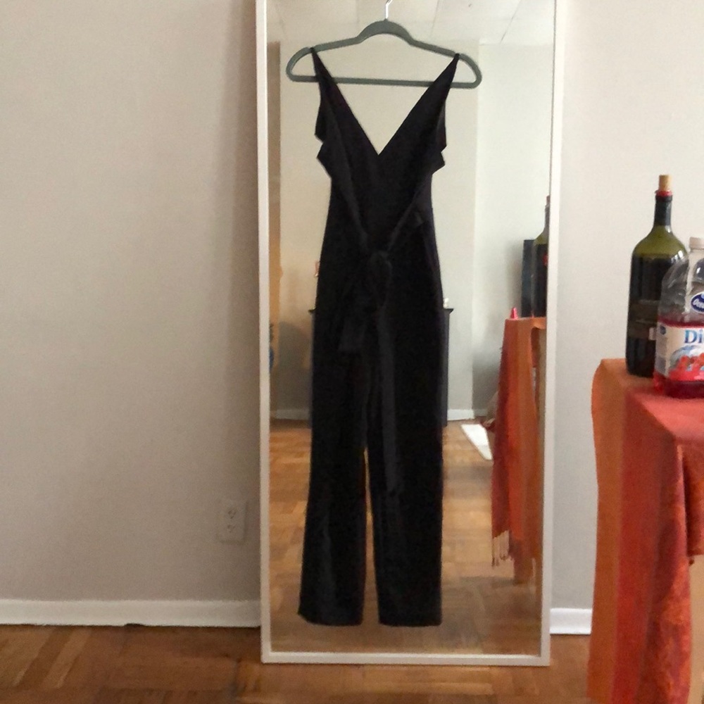 Black ASOS holiday jumpsuit